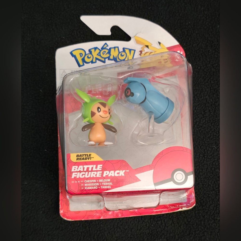 POKEMON Battle Figure CHESPIN and BELDUM